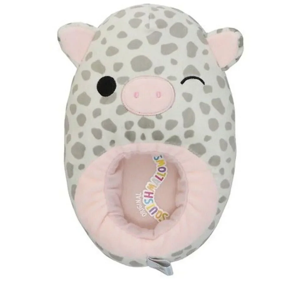 Squishmallows Rosie The Pig Slippers Kids Size 11/12 Kellytoy NEW